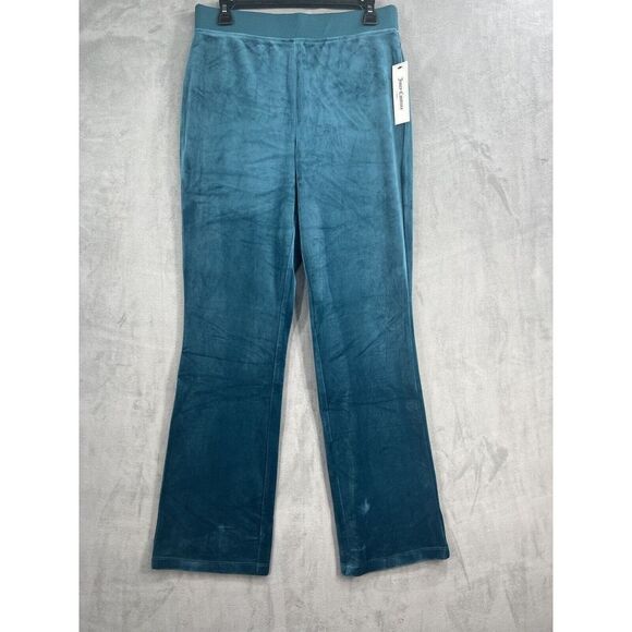 Urban Outfitters Juicy Couture OG Bling Velour Track Pants Size Medium Blue Y2K - Picture 3 of 11